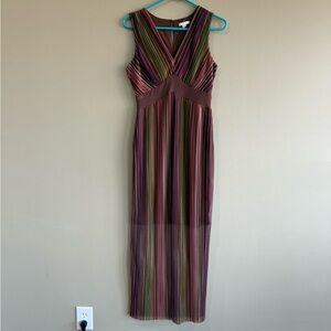 Cato Multicolor Striped Maxi Dress